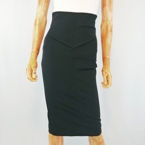 Pencil skirt, high waist , Black, sexy, Nicholas, size 6 , It 42